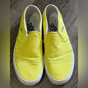 Woman’s Yellow Vans Slip On Skate Shoes